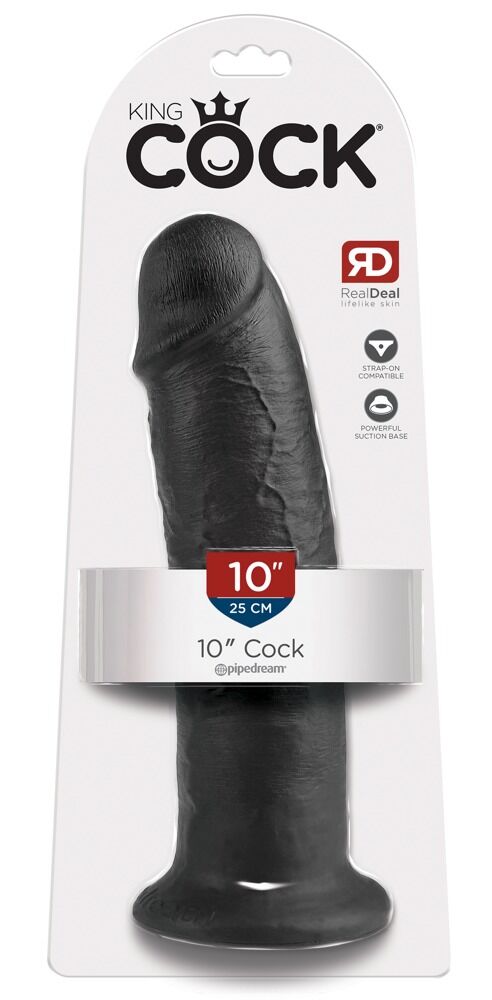 wenn Dildo, dann COCK! 10 Inch / 25 cm in schwarz!