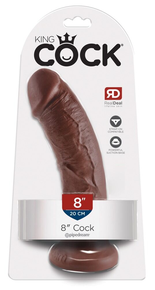 wenn Dildo, dann COCK! 8 Inch / 20 cm in braun!