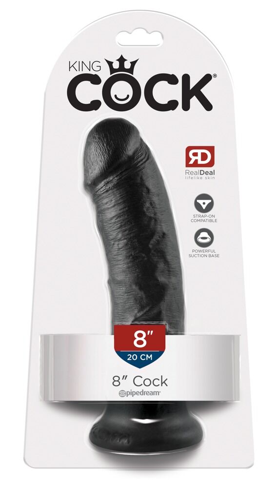 wenn Dildo, dann COCK! 8 Inch / 20 cm in schwarz!