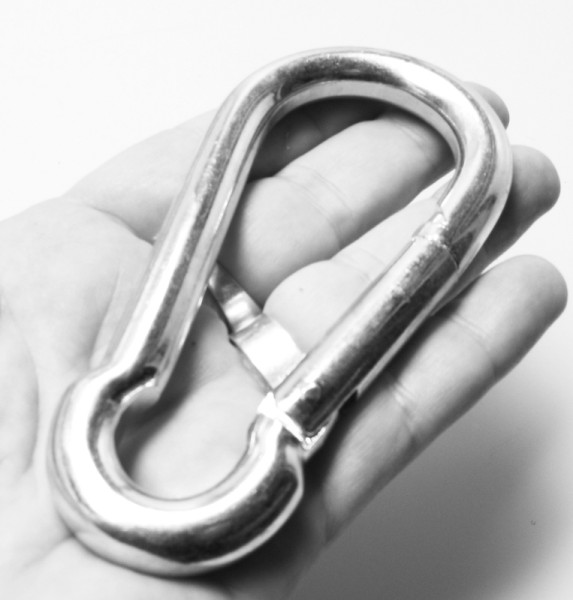 Karabinerhaken silber - 11x120mm