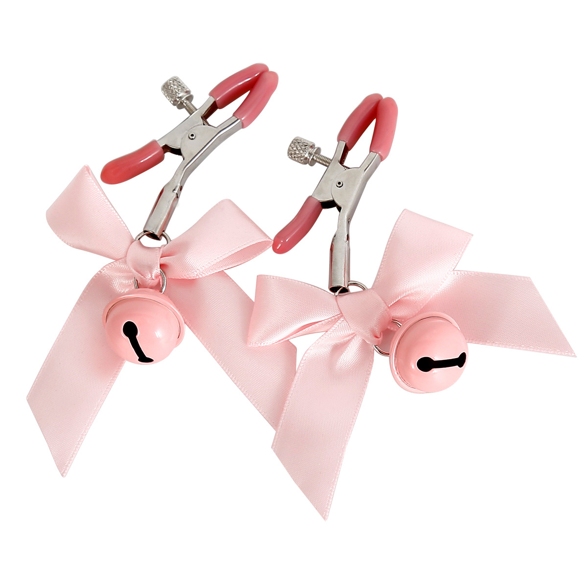 Nipple und Brust - Klammern mit Glöckchen in rosa!