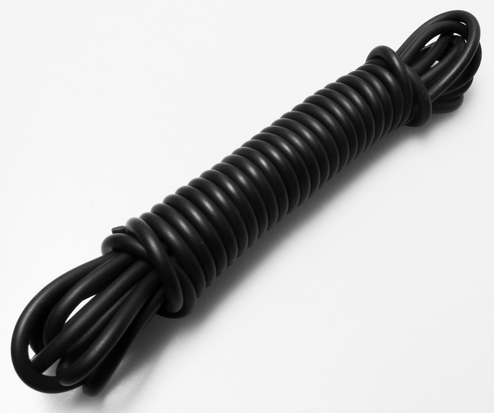10 Meter Gummi-Seil schwarz 5mm