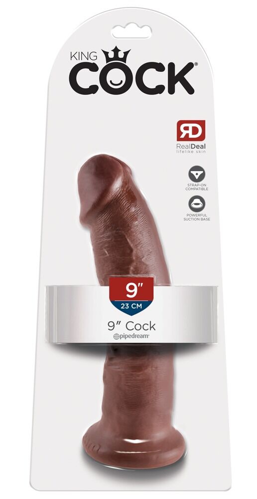 wenn Dildo, dann COCK! 9 Inch / 23 cm in braun!