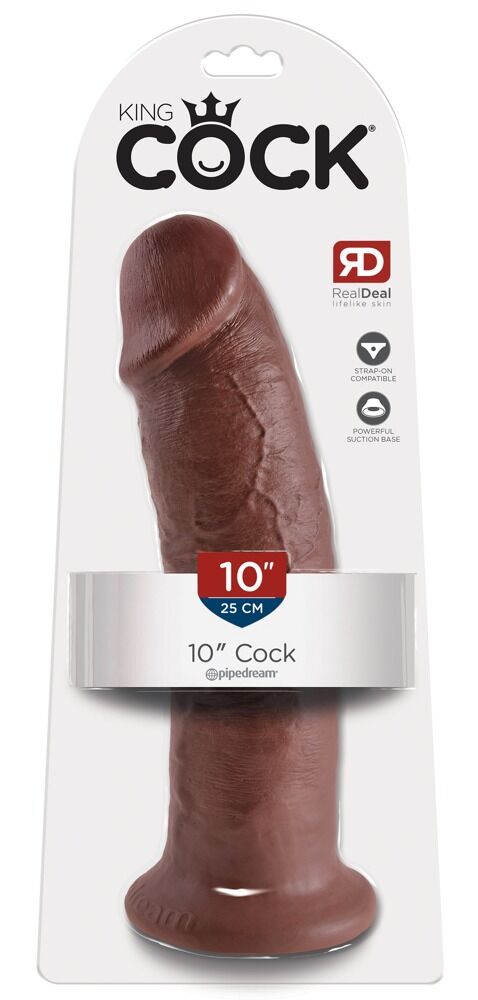 wenn Dildo, dann COCK! 10 Inch / 25 cm in braun!