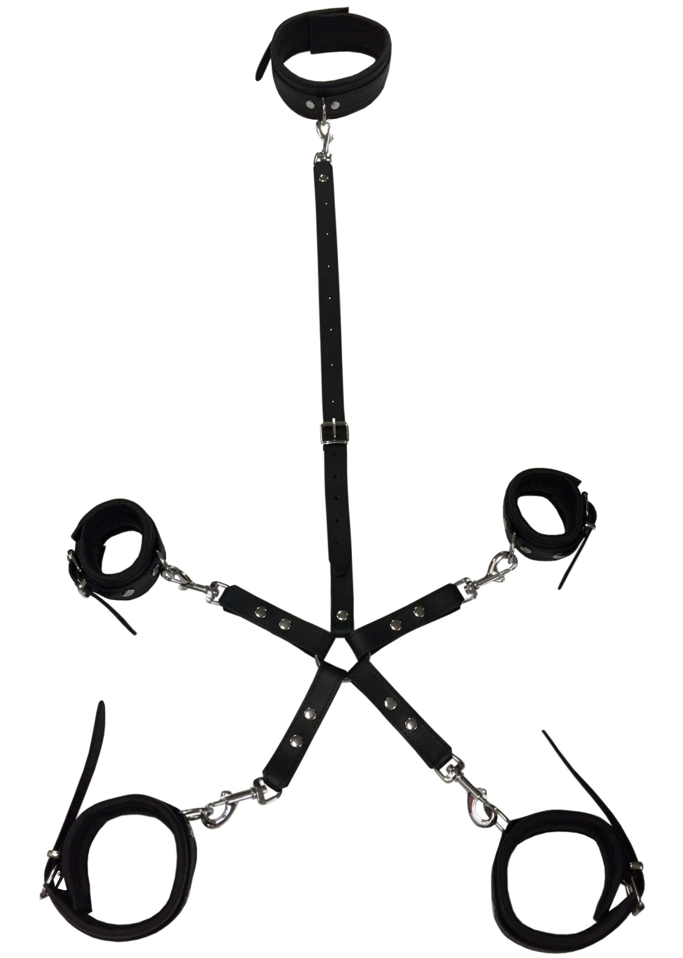 Universalverbindungsgurt mit Karabinerhaken "Hogtie" mit Zusatzhalsverbindung und Fesselset