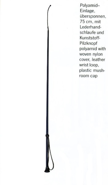 Reitgerte hart in schwarz