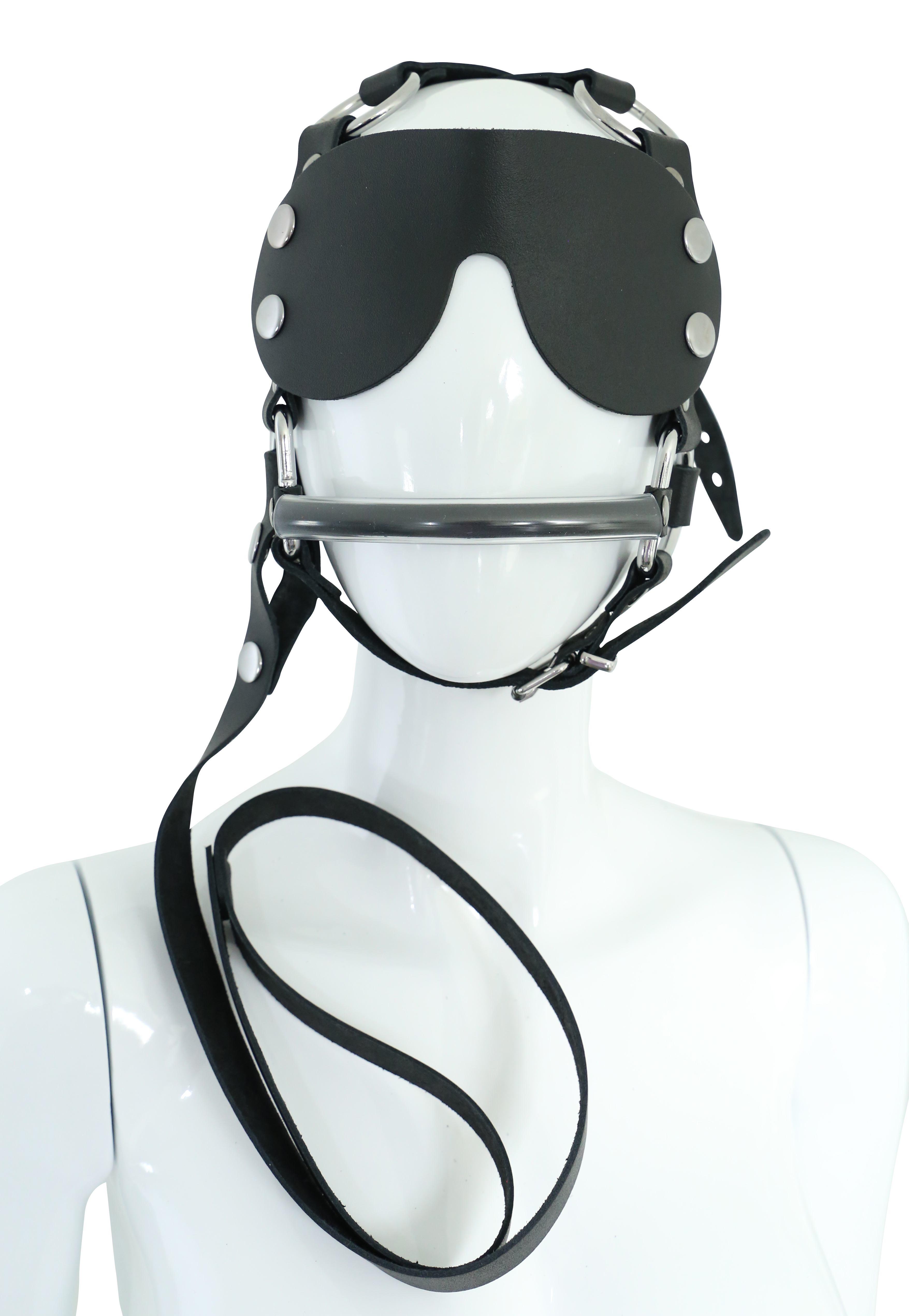 Kopfgeschirr mit Augenklappe und Leine