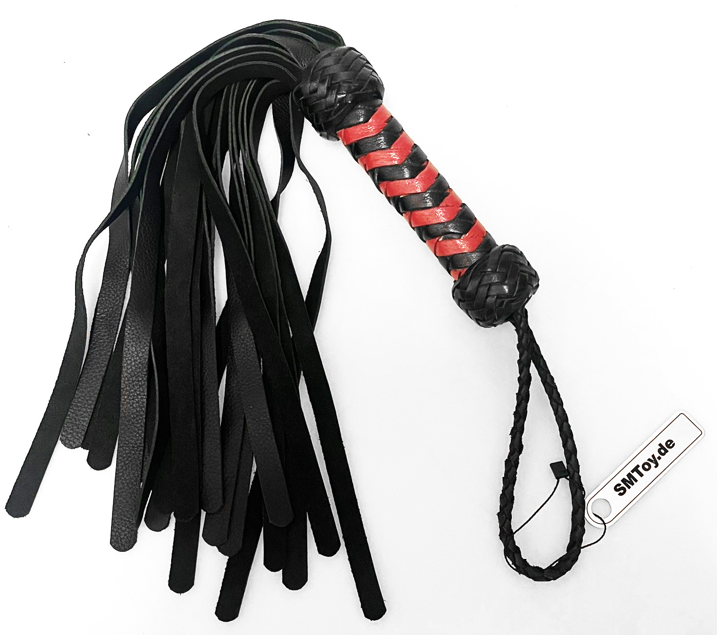 Flogger Büffelleder - Buffalo Leather I Rot-Schwarz