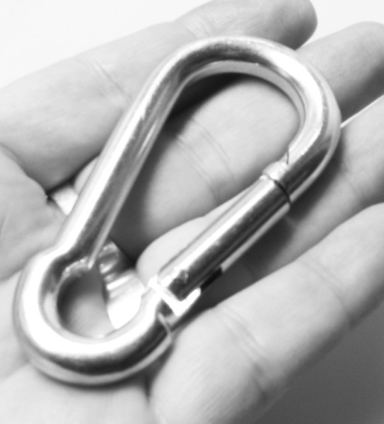 Karabinerhaken silber - 8x80