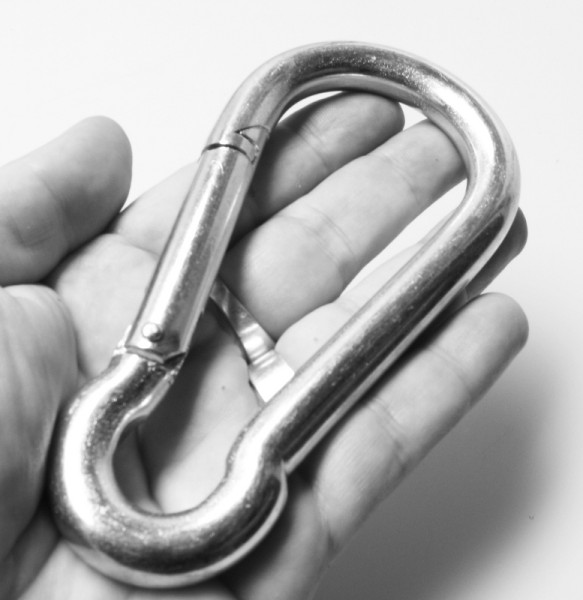 Karabinerhaken silber - 12x140mm - Pack-of-4